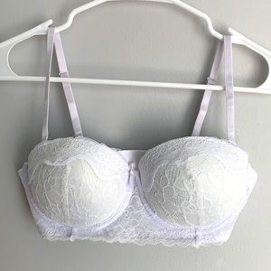 5/25 White Lace Push Up Bra
